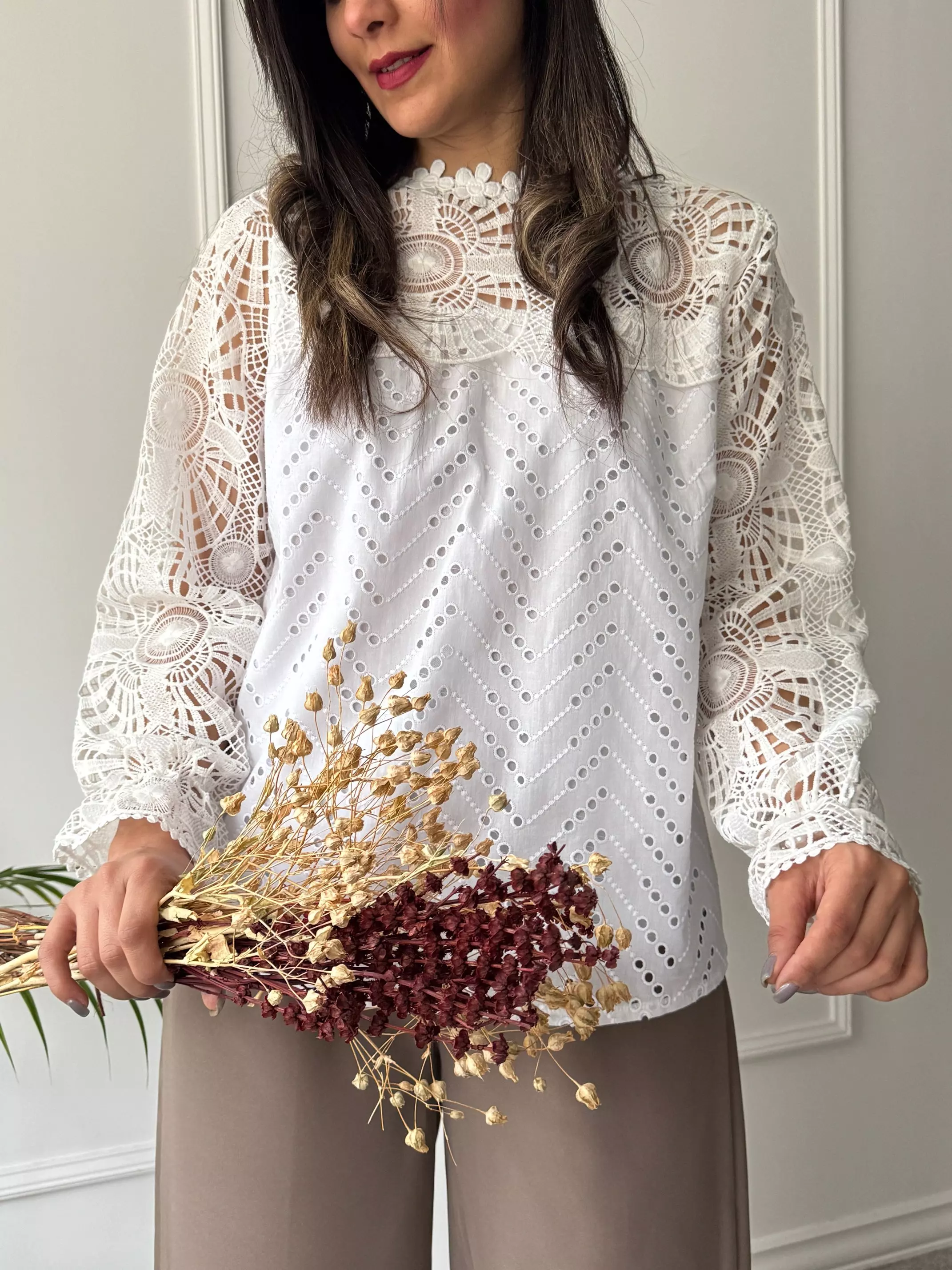 شومیز خامه دوزی گلسا